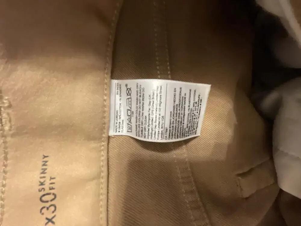 Banana Republic Traveler Skinny Fit 5-Pocket Khaki Pants 38x30 Preppy Classic
